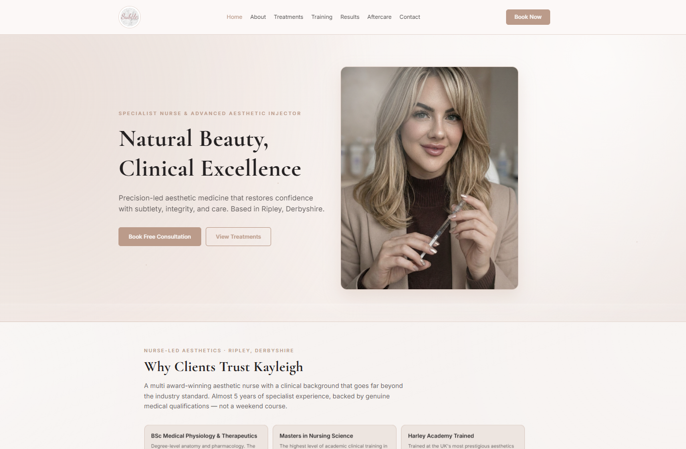 Subtle Aesthetics website